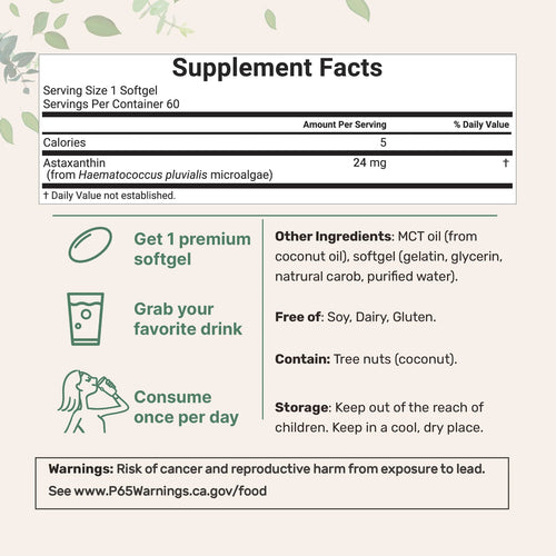 Premium Astaxanthin - 24mg Extra Strength