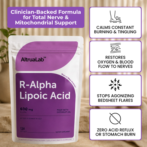 AltruaLab R Alpha Lipoic Acid - 600mg with Coconut Oil