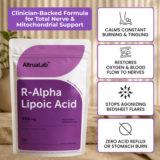 AltruaLab R Alpha Lipoic Acid - 600mg with Coconut Oil
