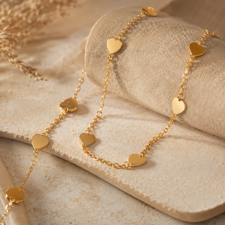 FINAL - Gold Charming Hearts Necklace