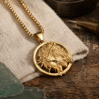 FINAL - Gold Calvary Jesus Pendant Necklace