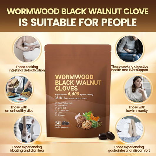 18-in-1 Wormwood Black Walnut Cloves Parasite Cleanse