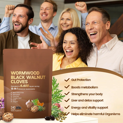 18-in-1 Wormwood Black Walnut Cloves Parasite Cleanse
